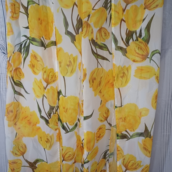 Fashion Nova She A Good One Floral Yellow and White Sheer Pants - Picture 5 of 16